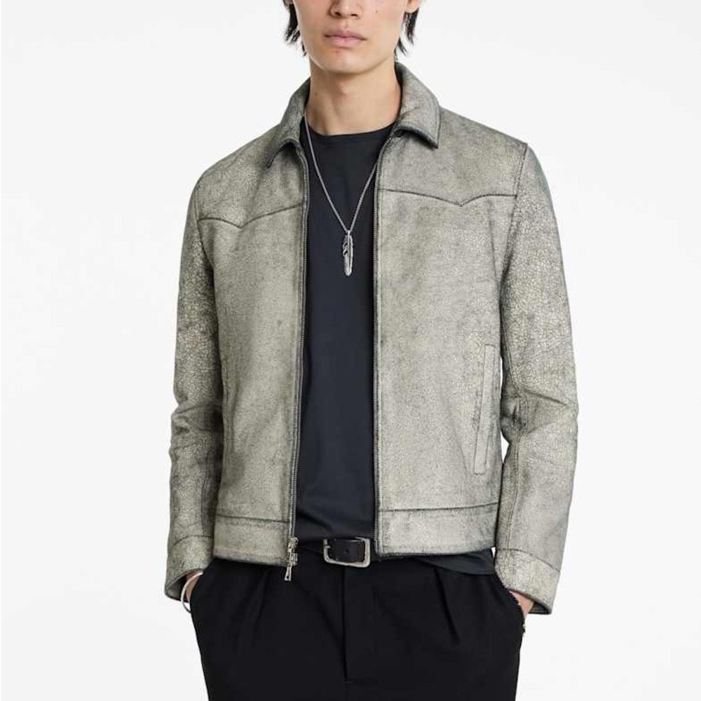 John Varvatos Men's SHEEP SKIN Weldon Western Jacket - Size 52/ L